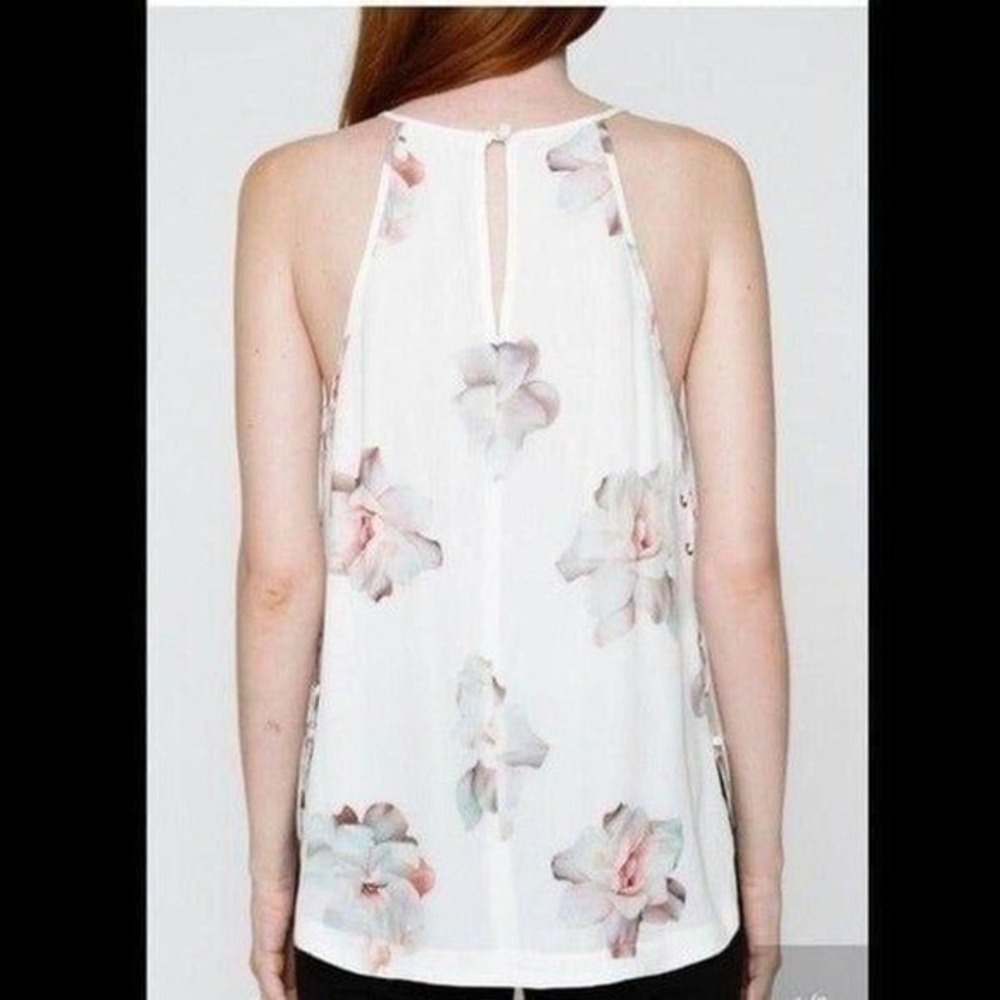 Willow and Clay Top Women XS Floral print New With Tags Halter Lace Up Sides